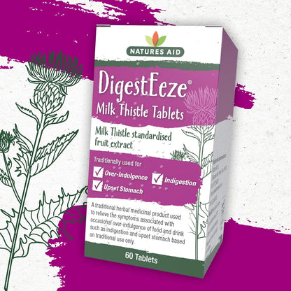 DigestEeze 150mg Milk Thistle 60 Tablets - Natures Aid - Vitamins & Supplements - Eco Natural Products