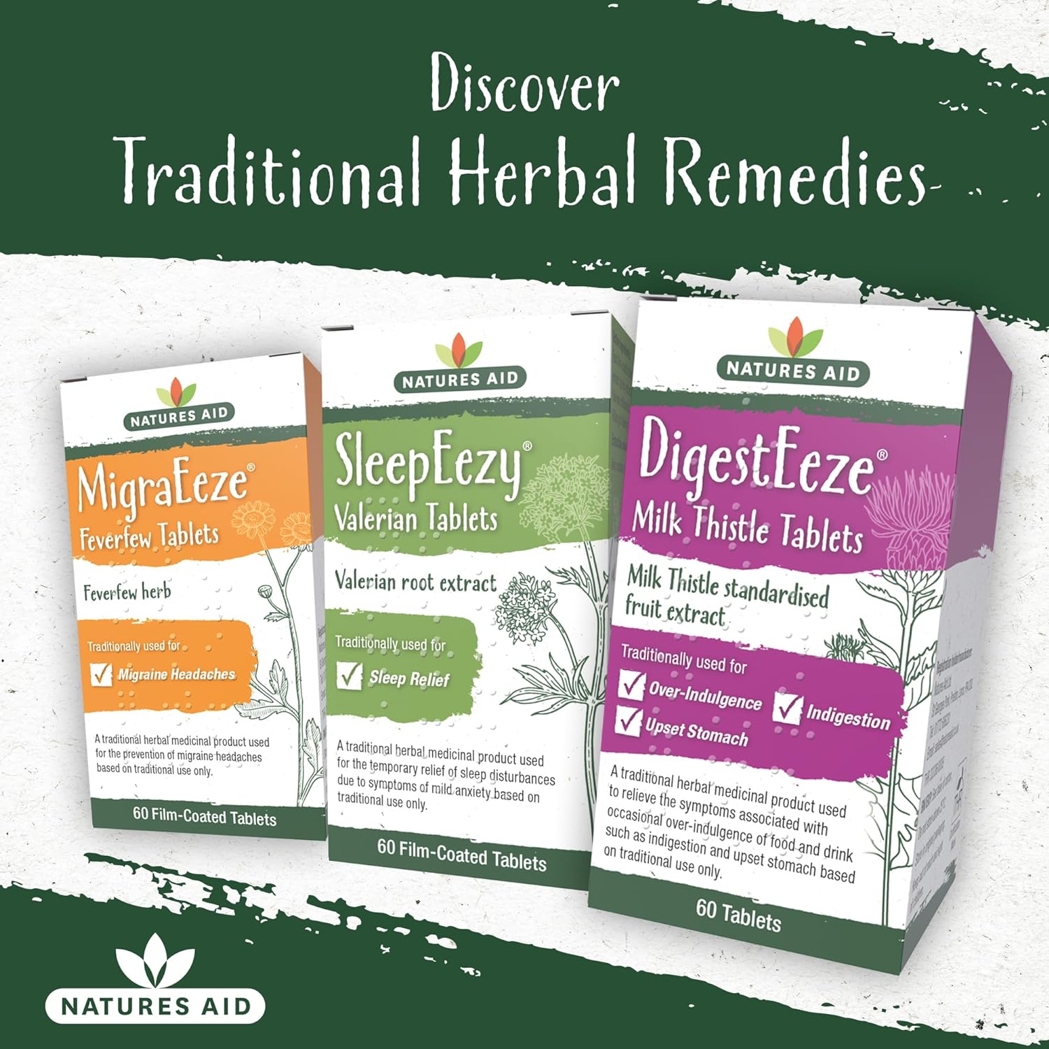 DigestEeze 150mg Milk Thistle 60 Tablets - Natures Aid - Vitamins & Supplements - Eco Natural Products