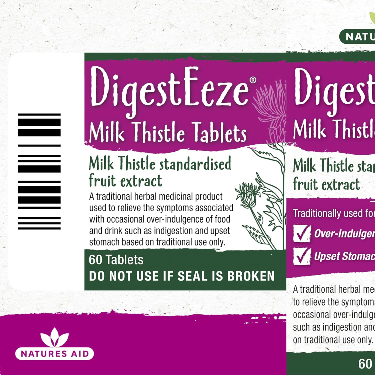 DigestEeze 150mg Milk Thistle 60 Tablets - Eco Natural Products - Natures Aid - Vitamins & Supplements