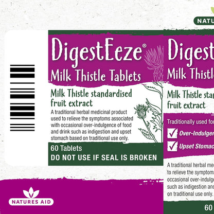 DigestEeze 150mg Milk Thistle 60 Tablets - Natures Aid - Vitamins & Supplements - Eco Natural Products