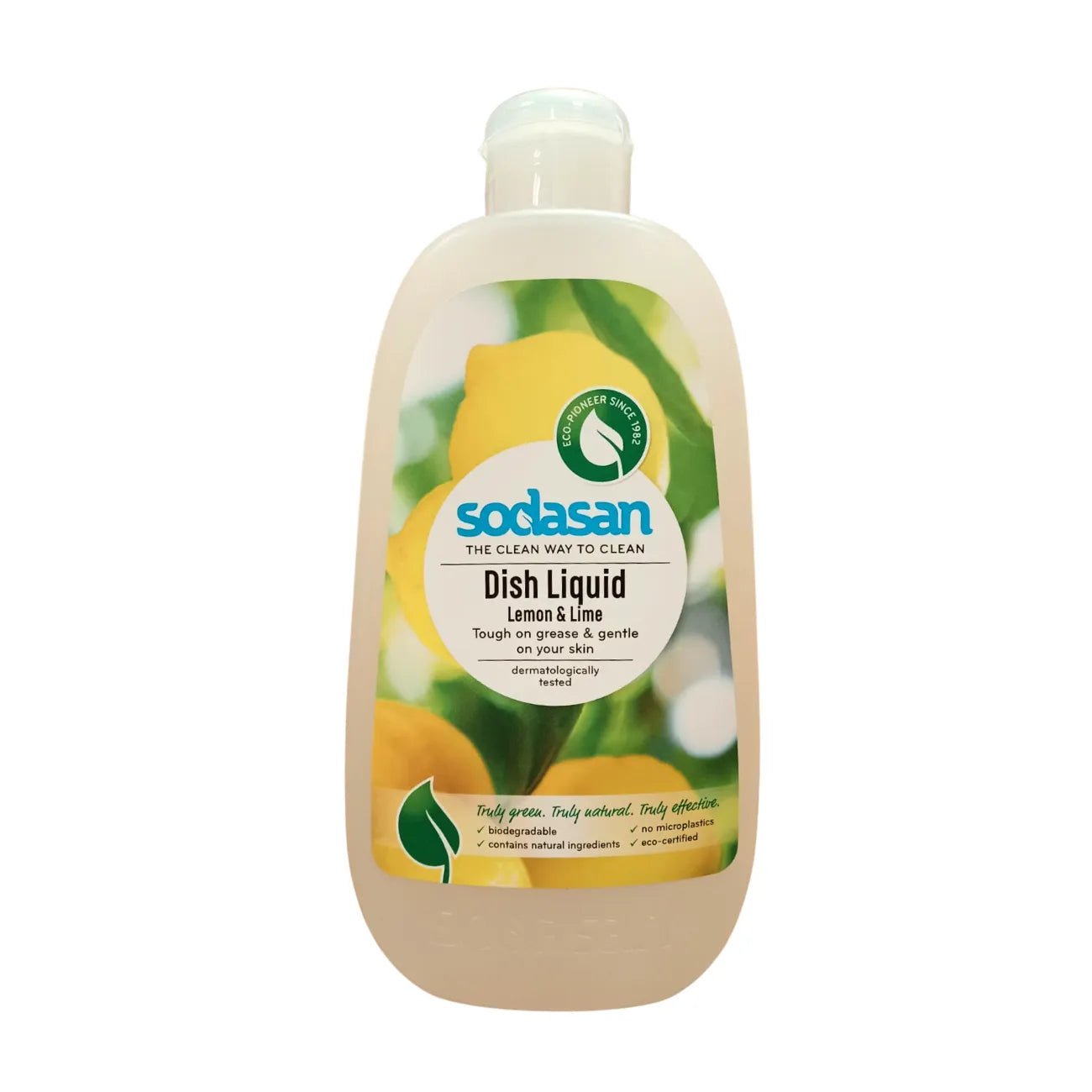 Dish Liquid Lemon and Lime 500ml - Sodasan - Dish Detergent & Soap - Sodasan