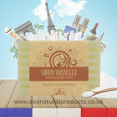 Dish Soap with Bicarbonate 120g - FouFour - Savon de Marseille - Dish Detergent - Eco Natural Products