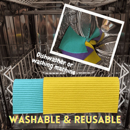 Dishcloths Compostable Swedish Grey 6 Pack - Composty - Cotton Cloths - Eco Natural Products