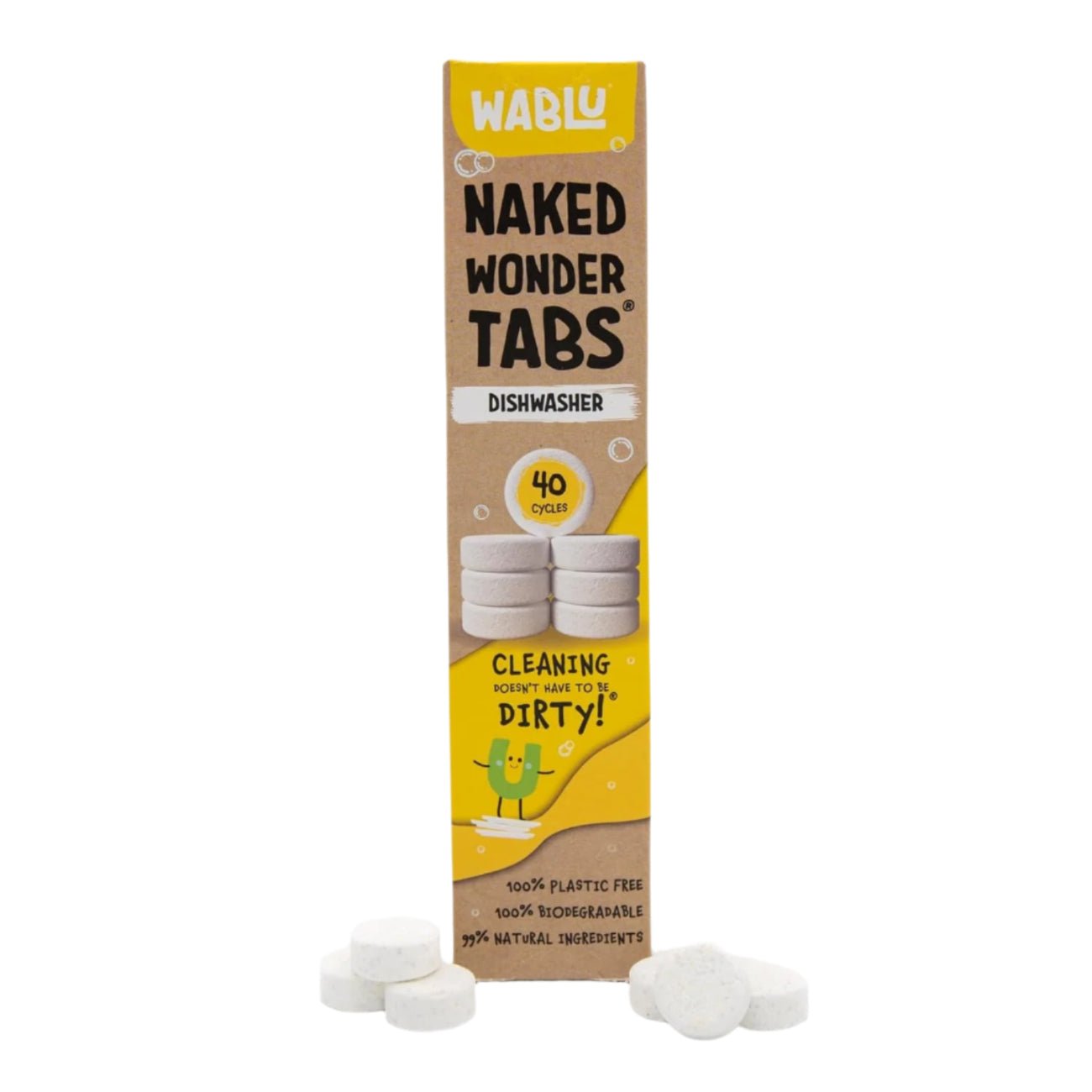 Dishwasher Naked Wonder Tabs 40 Tablets - Wablu - Dish Detergent & Soap - Wablu