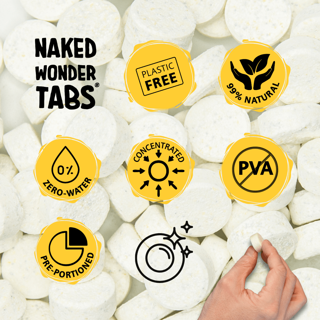 Dishwasher Naked Wonder Tabs 40 Tablets - Wablu - Dish Detergent & Soap - Wablu