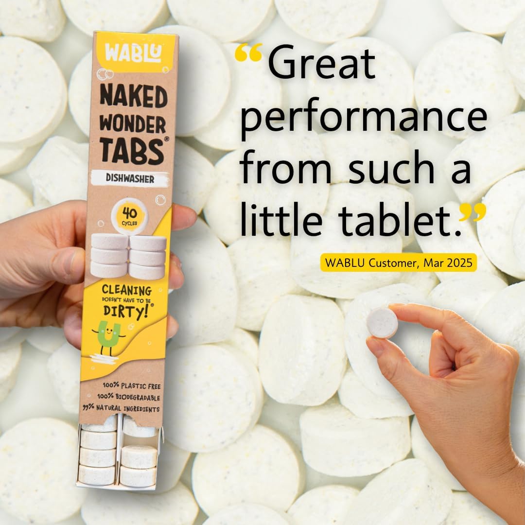 Dishwasher Naked Wonder Tabs 40 Tablets - Wablu - Dish Detergent & Soap - Wablu
