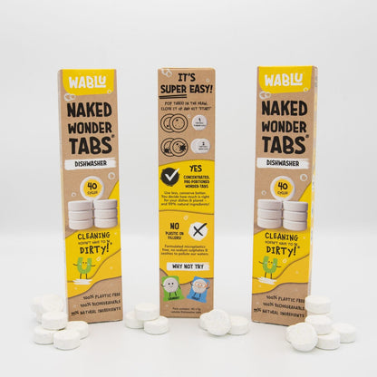 Dishwasher Naked Wonder Tabs 40 Tablets - Wablu - Dish Detergent & Soap - Wablu