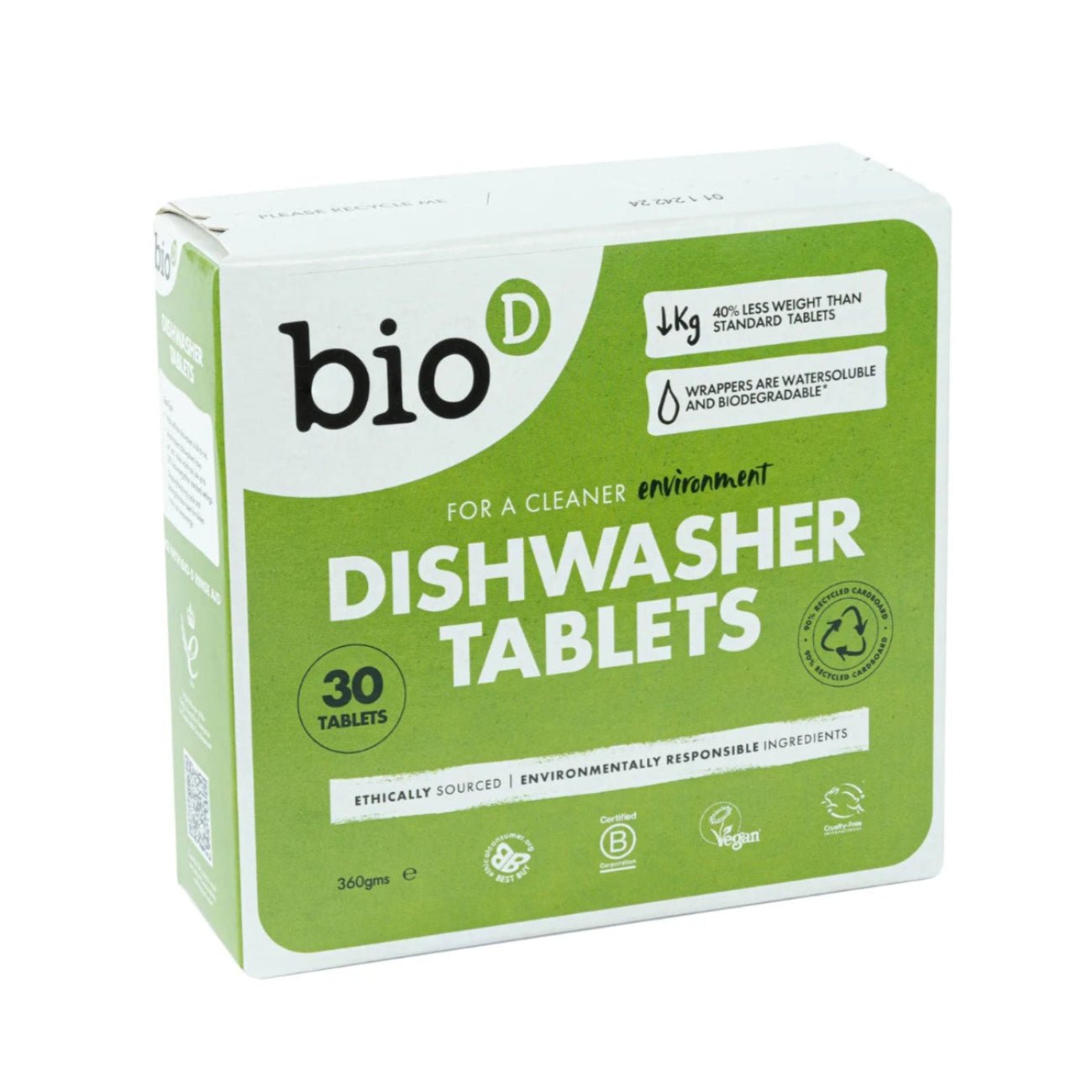 Dishwasher Tablets 30's 360g - Bio - D - Dish Detergent & Soap - Bio - D