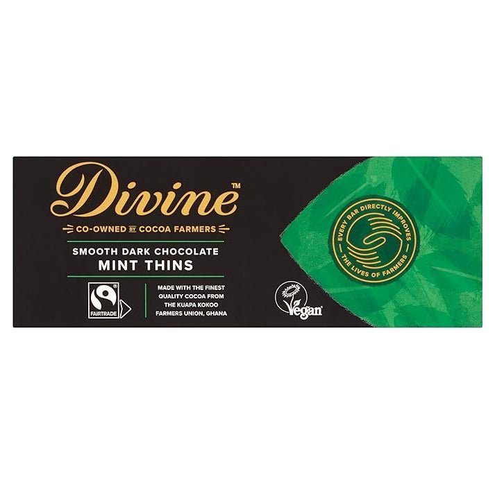 Divine Fairtrade Dark Chocolate Mint After Dinner Thins 200g - Eco Natural Products - Divine Chocolate - Chocolate