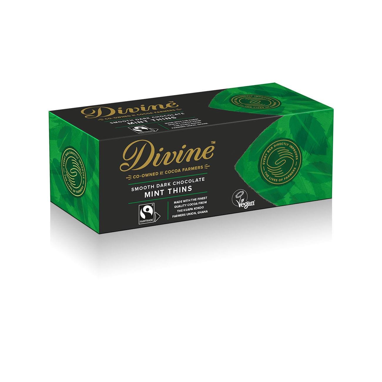 Divine Fairtrade Dark Chocolate Mint After Dinner Thins 200g - Eco Natural Products - Divine Chocolate - Chocolate