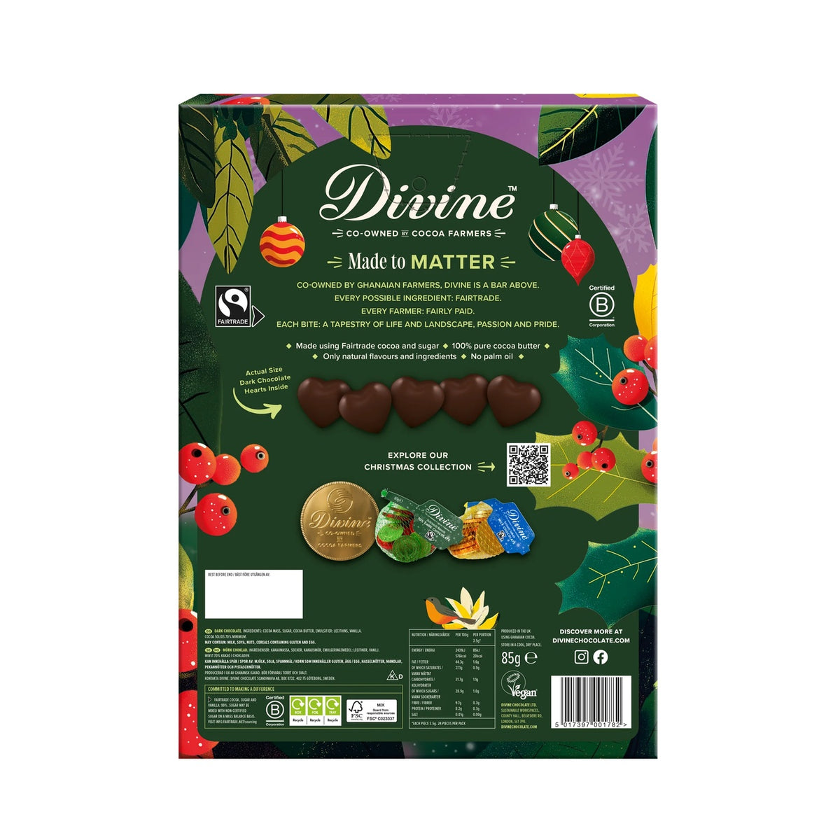 Fairtrade Dark Chocolate Advent Calendar 85g