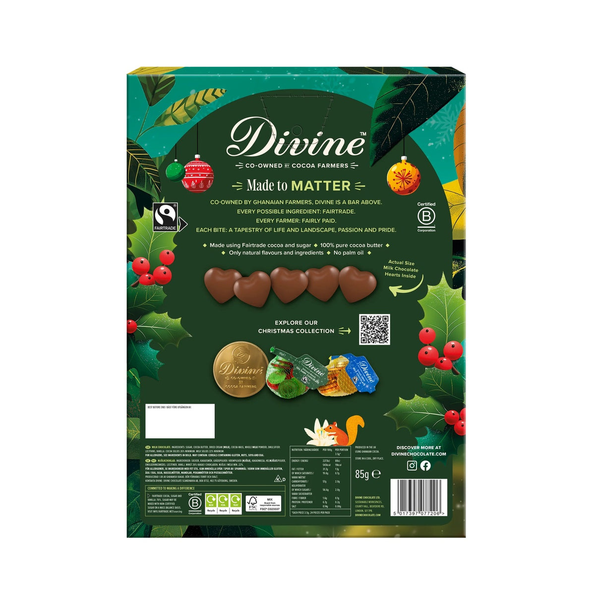 Fairtrade Milk Chocolate Advent Calendar 85g