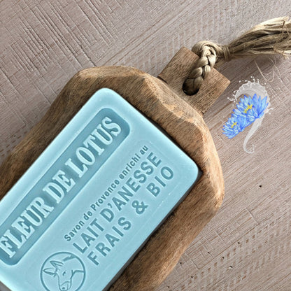Donkey Milk Soap Fleur de Lotus (Lotus Flower) 100g - FouFour - Savon de Marseille - Bar Soap - Eco Natural Products