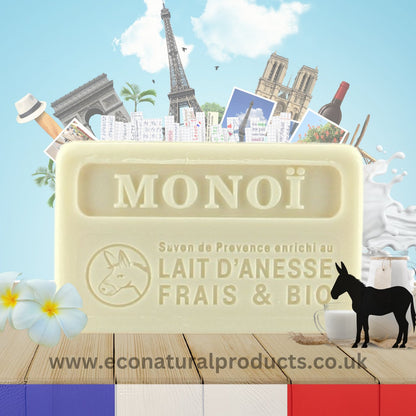Donkey Milk Soap Monoi 100g - FouFour - Savon de Marseille - Bar Soap - Eco Natural Products