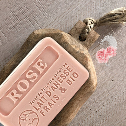 Donkey Milk Soap Rose 100g - FouFour - Savon de Marseille - Bar Soap - Eco Natural Products