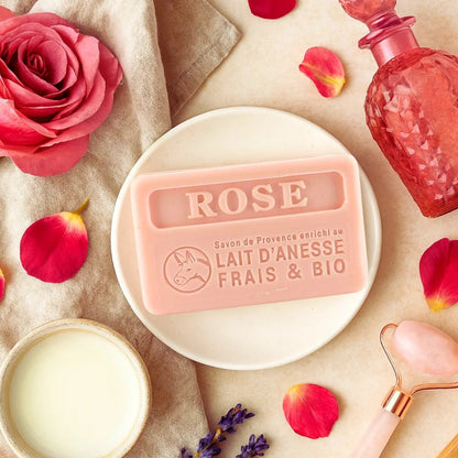 Donkey Milk Soap Rose 100g - Savons.com / Foufour Entreprise - Bar Soap - Savons.com / Foufour Entreprise