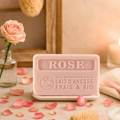 Donkey Milk Soap Rose 100g - Savons.com / Foufour Entreprise - Bar Soap - Savons.com / Foufour Entreprise