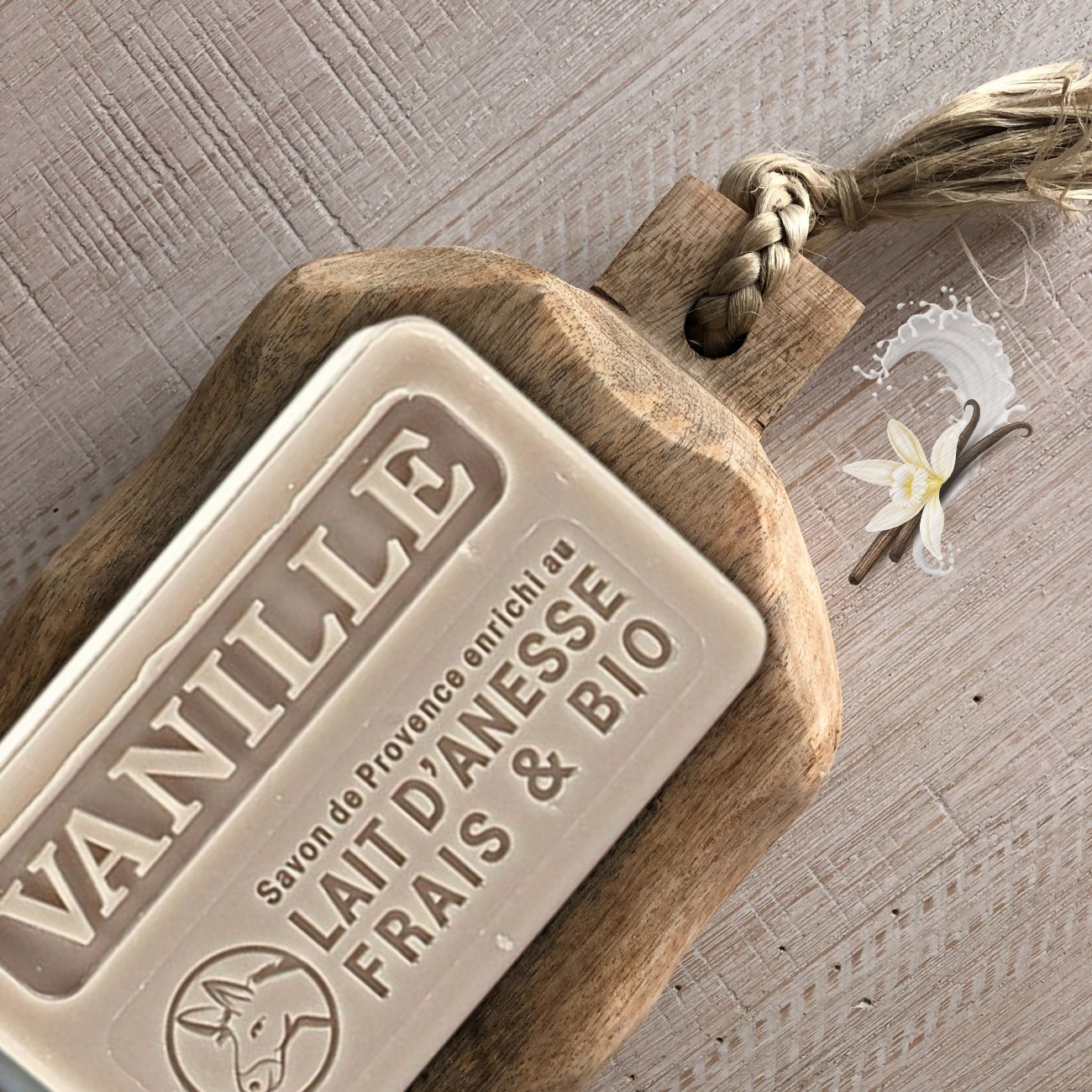 Donkey Milk Soap Vanilla 100g - FouFour - Savon de Marseille - Bar Soap - Eco Natural Products