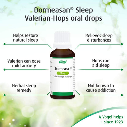 Dormeasan Valerian - Hops Oral Drops 50ml - A. Vogel - Herbal Supplements - Eco Natural Products