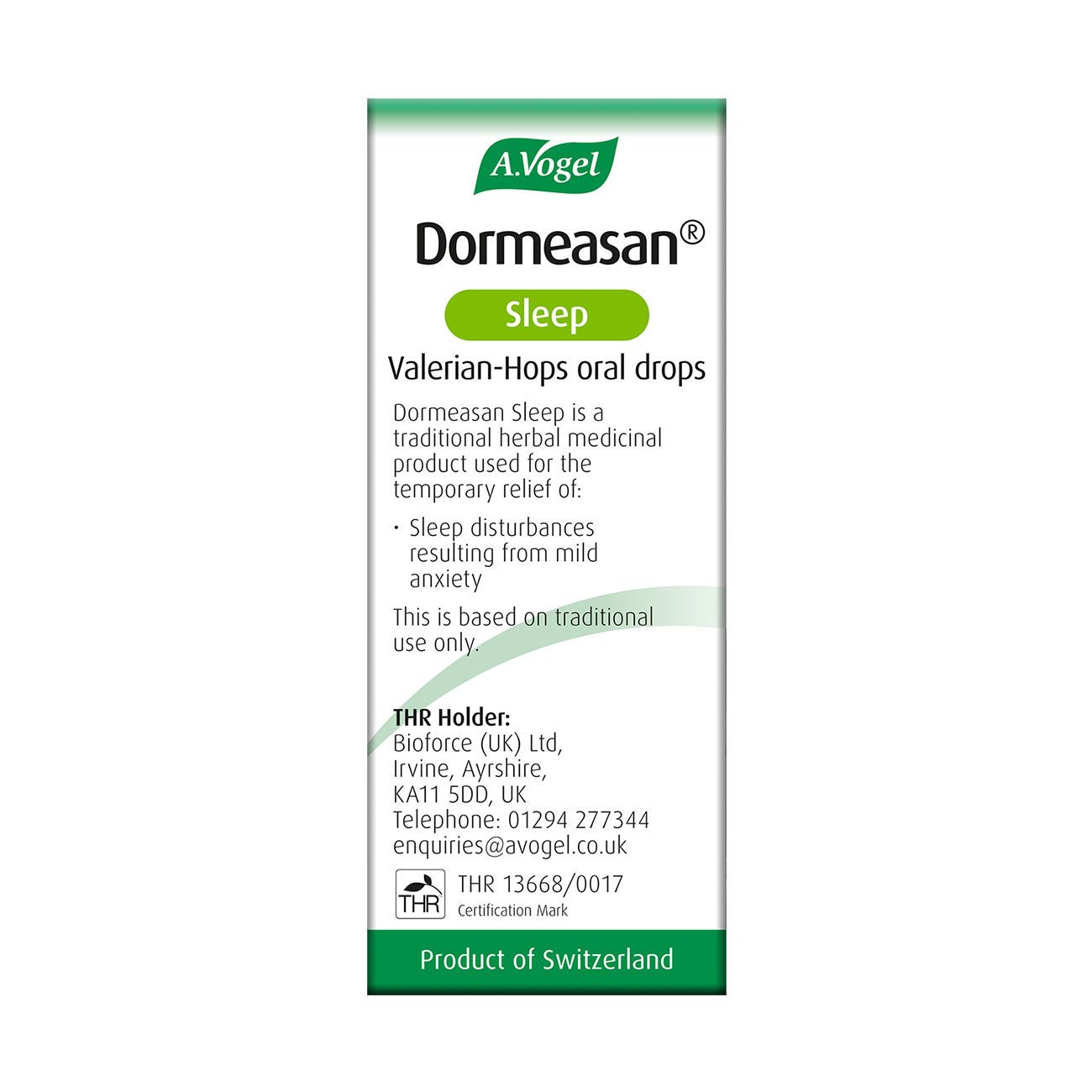 Dormeasan Valerian - Hops Oral Drops 50ml - A. Vogel - Herbal Supplements - Eco Natural Products
