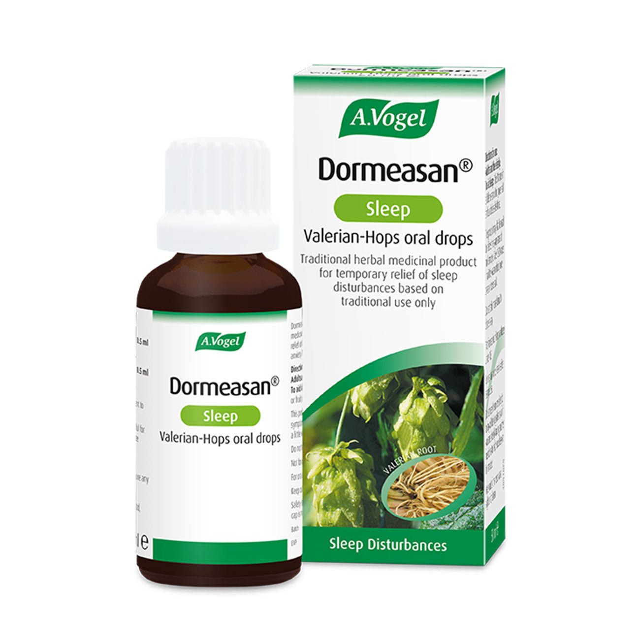 Dormeasan Valerian - Hops Oral Drops 50ml - Eco Natural Products - A. Vogel - Herbal Supplements