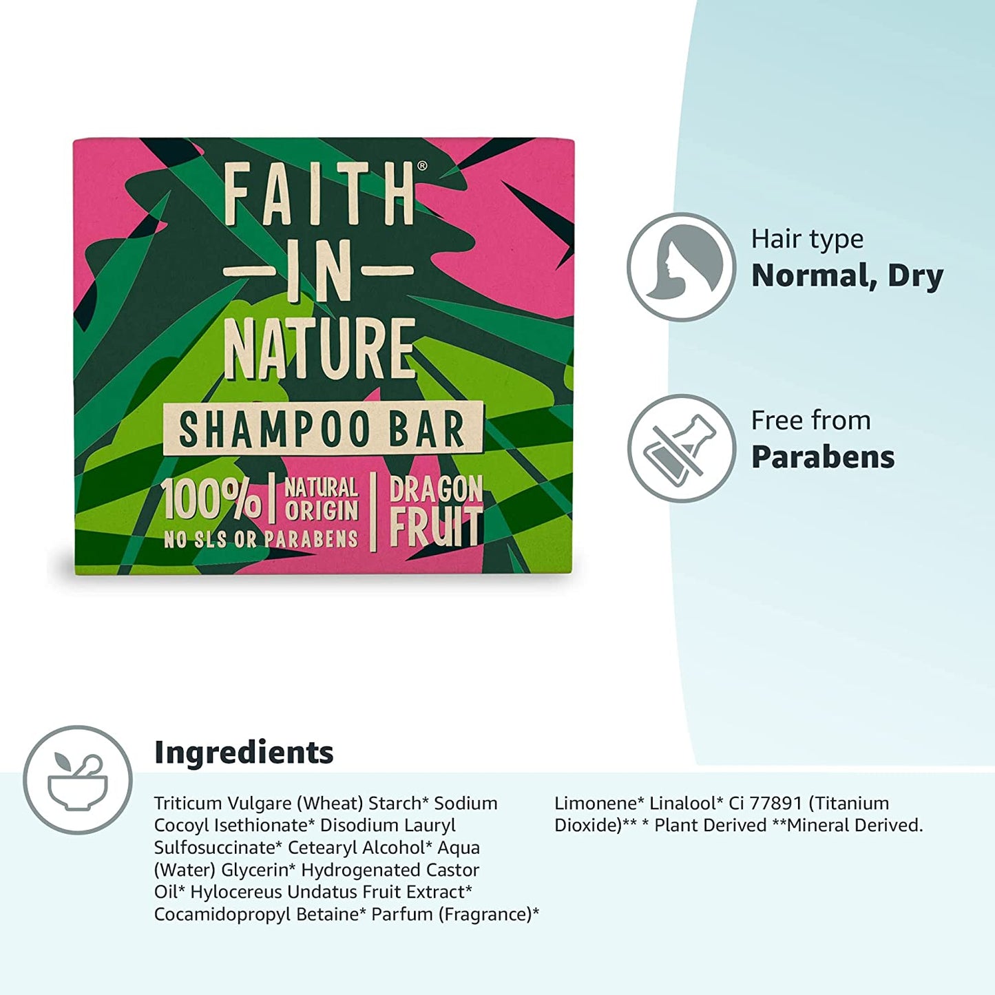 Dragon Fruit Shampoo Bar 85g - Faith in Nature - Shampoo - Eco Natural Products