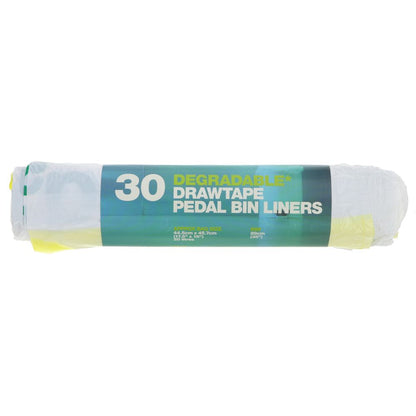 Drawtape Pedal Bin Liner 30 Bags - D2w - Bag (Plastic) - Eco Natural Products