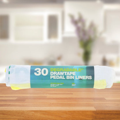 Drawtape Pedal Bin Liner 30 Bags - D2w - Bag (Plastic) - Eco Natural Products
