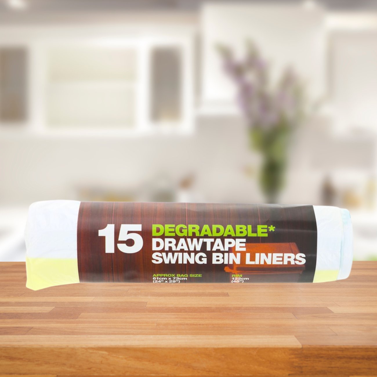 Drawtape Swing Bin Liner 15 Bags - D2w - Bag (Plastic) - Eco Natural Products