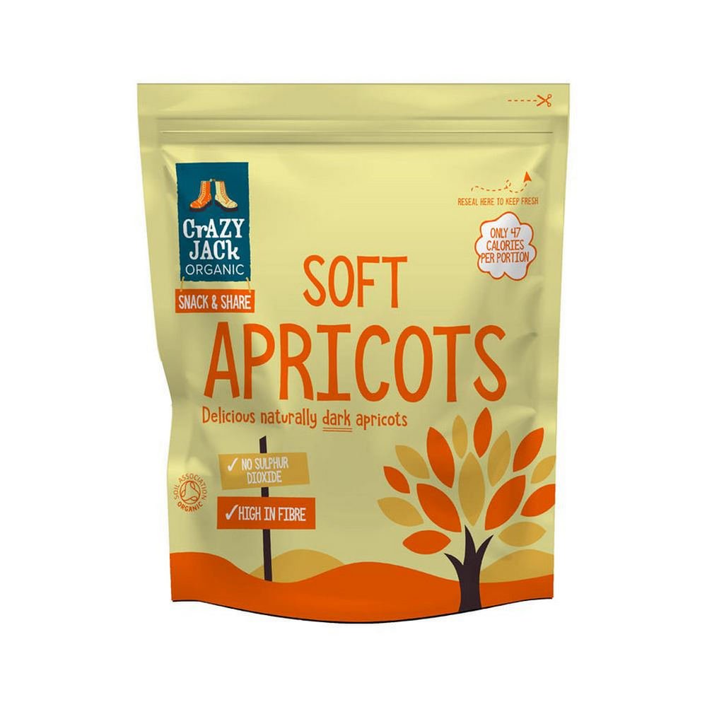 Dried Apricots Soft Ready to Eat Organic 200g - Eco Natural Products - Crazy Jack - Fruit snack