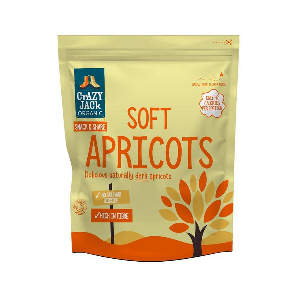 Dried Apricots Soft Ready to Eat Organic 200g - Crazy Jack - Fruit snack - Eco Natural Products