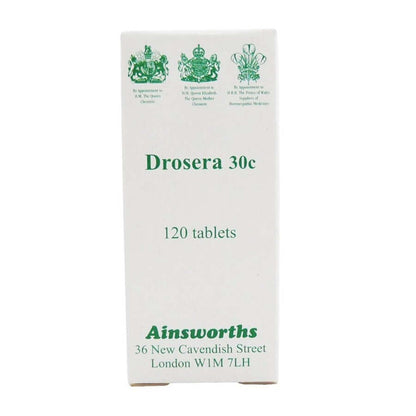 Drosera 30c 120 Tablets - Ainsworths - Natural remedies - Eco Natural Products