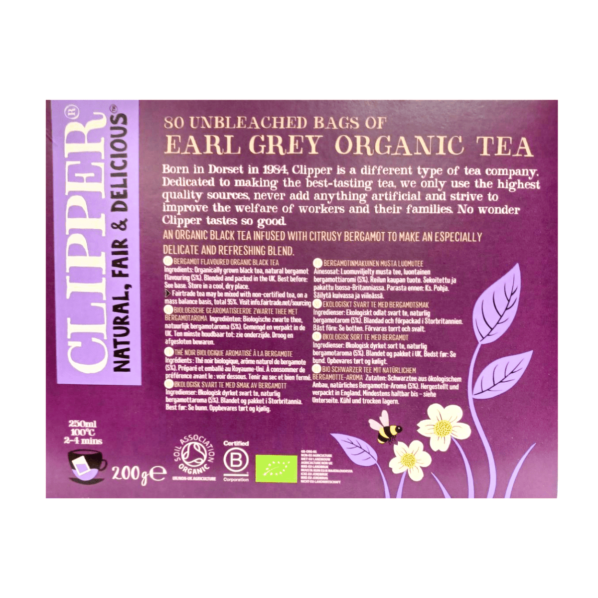 Earl Grey Black Tea 80 Bags - Clipper - Black Tea - Clipper