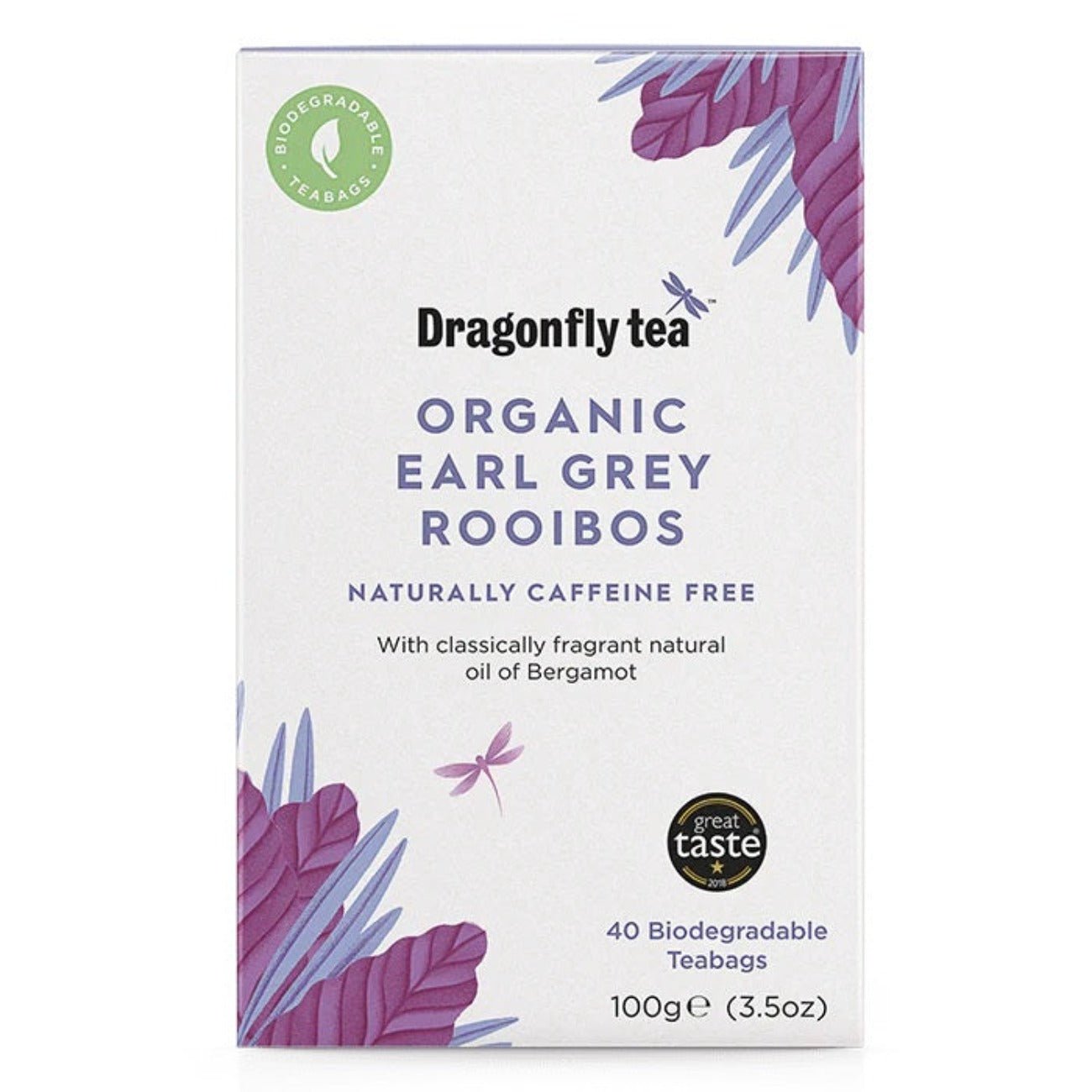 Earl Grey Rooibos Tea 40 Bags - Eco Natural Products - Dragonfly Tea - Rooibos tea