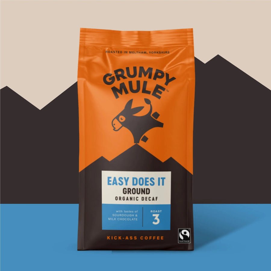 Easy Does It Decaf Ground Coffee 200g - Grumpy Mule Coffee - Coffee Beans & Ground Coffee - Eco Natural Products