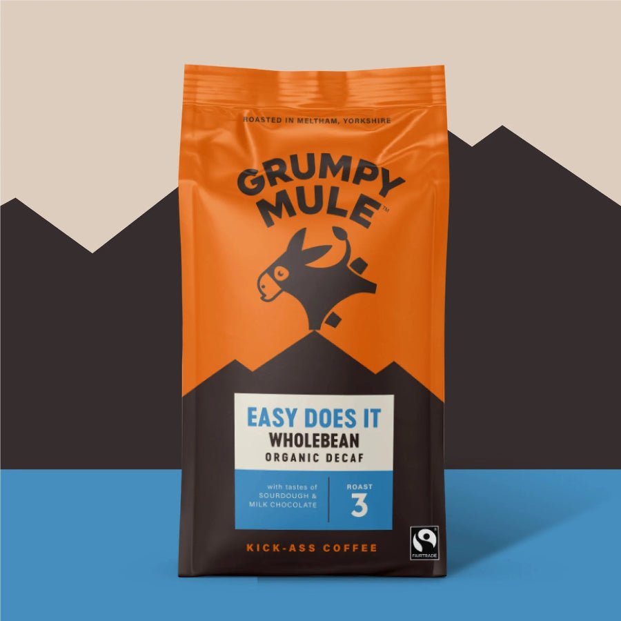 Easy Does It Decaf Whole Bean 200g - Grumpy Mule Coffee - Coffee Beans & Ground Coffee - Eco Natural Products