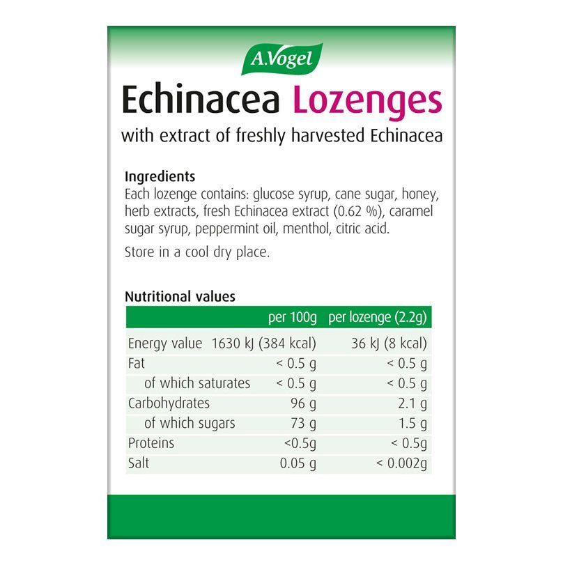 Echinacea Lozenges 30g - Eco Natural Products - A. Vogel - Herbal Supplements