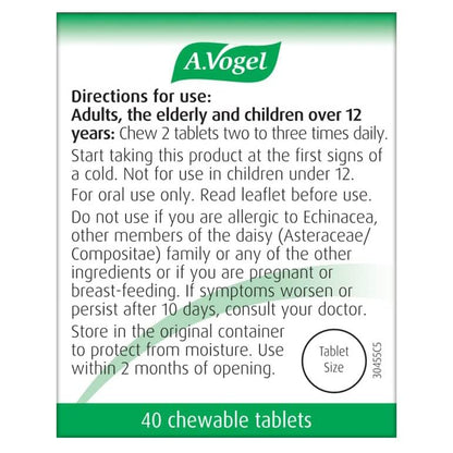 Echinaforce Chewable 40 Tabs - A. Vogel - Herbal Supplements - Eco Natural Products