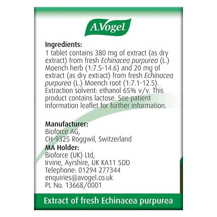 Echinaforce Chewable 40 Tabs - Eco Natural Products - A. Vogel - Herbal Supplements