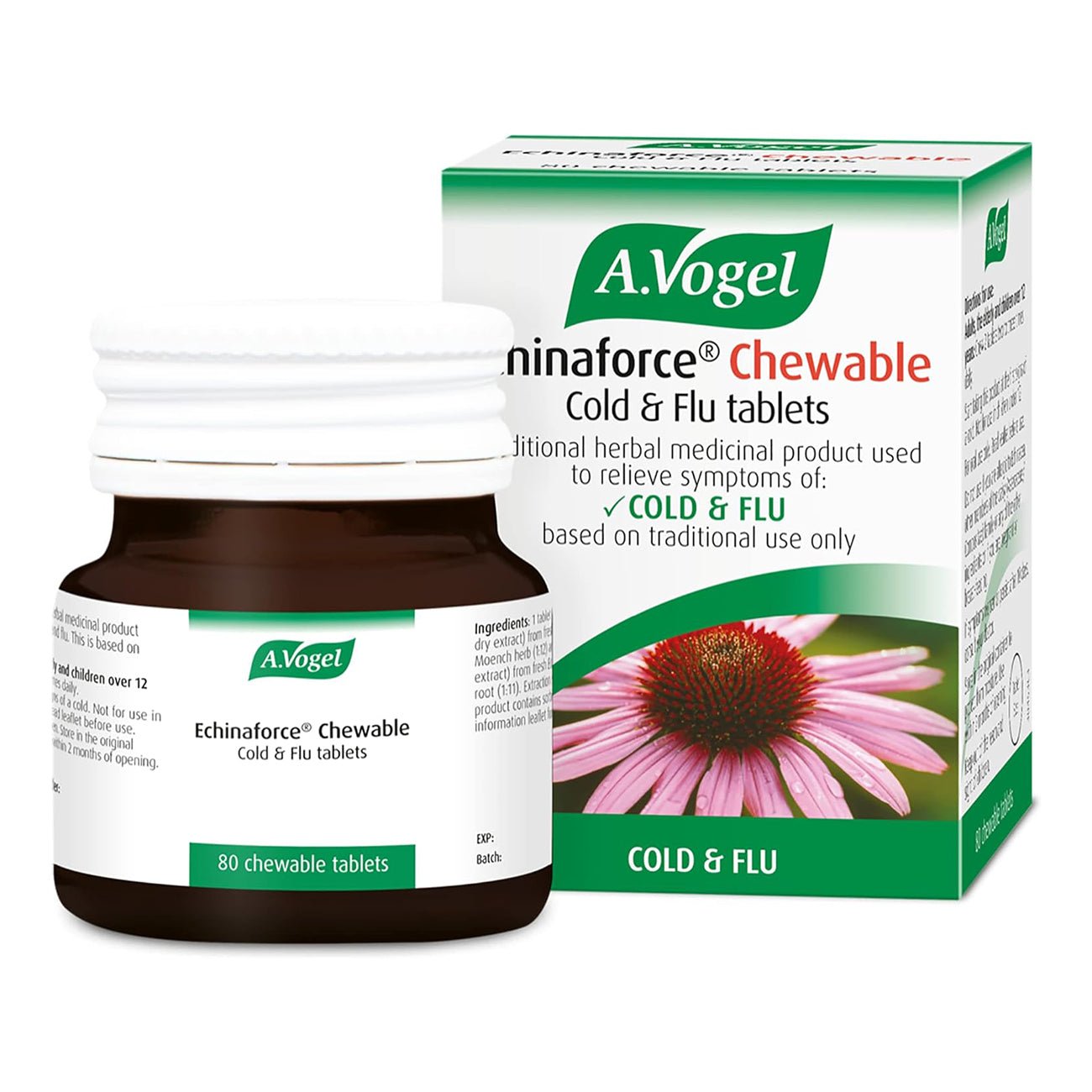 Echinaforce Chewable 80 Tabs - Eco Natural Products - A. Vogel - Herbal Supplements