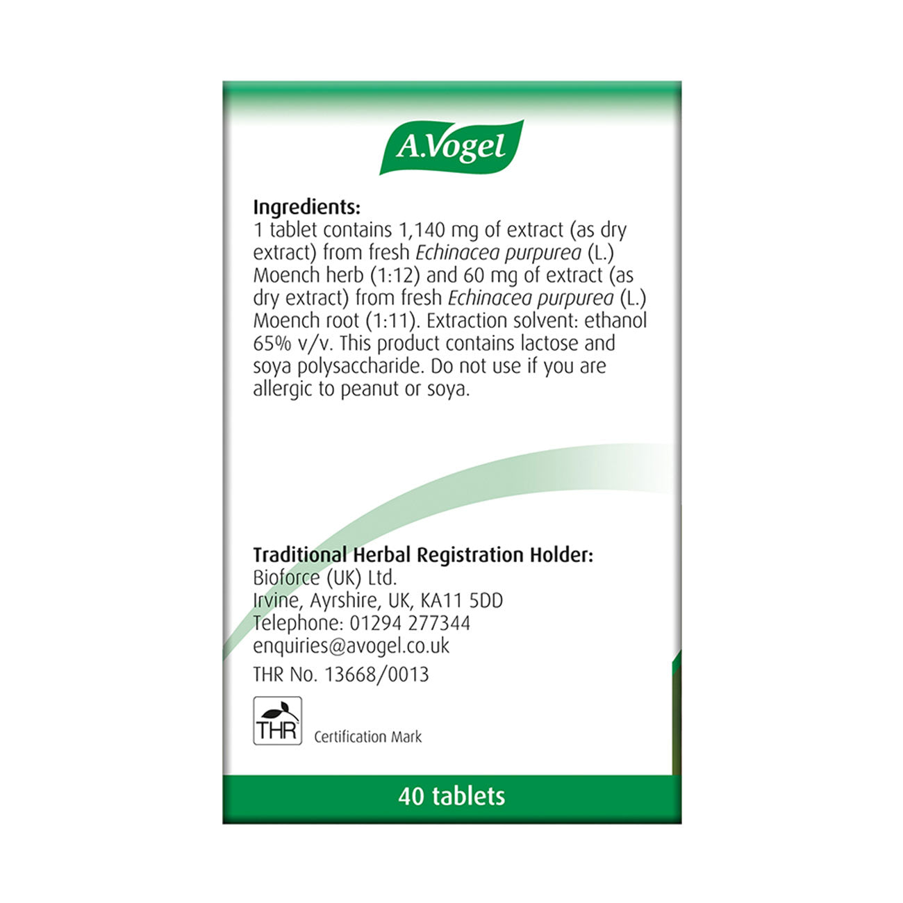 Echinaforce Forte Cold & Flu Tablets Echinacea 40's - A. Vogel - Herbal Supplement - Eco Natural Products