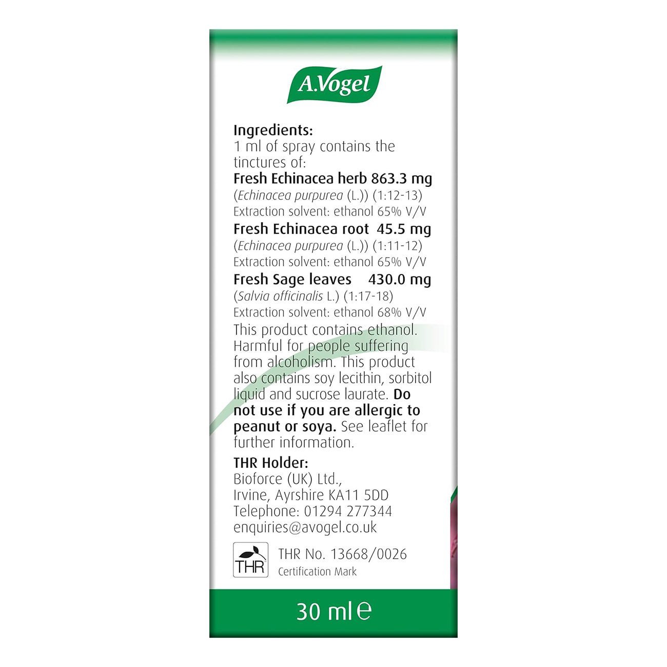 Echinaforce Sore Throat Spray 30ml - Eco Natural Products - A. Vogel - Herbal Supplement