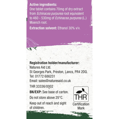 EchinEeze Echinacea 70mg 30 Tablets - Natures Aid - Vitamins & Supplements - Eco Natural Products