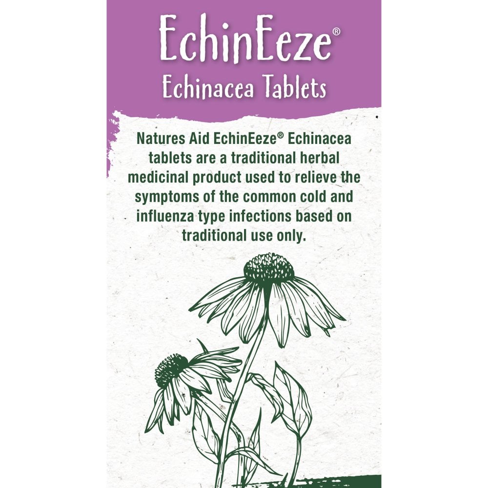 EchinEeze Echinacea 70mg 30 Tablets - Natures Aid - Vitamins & Supplements - Eco Natural Products