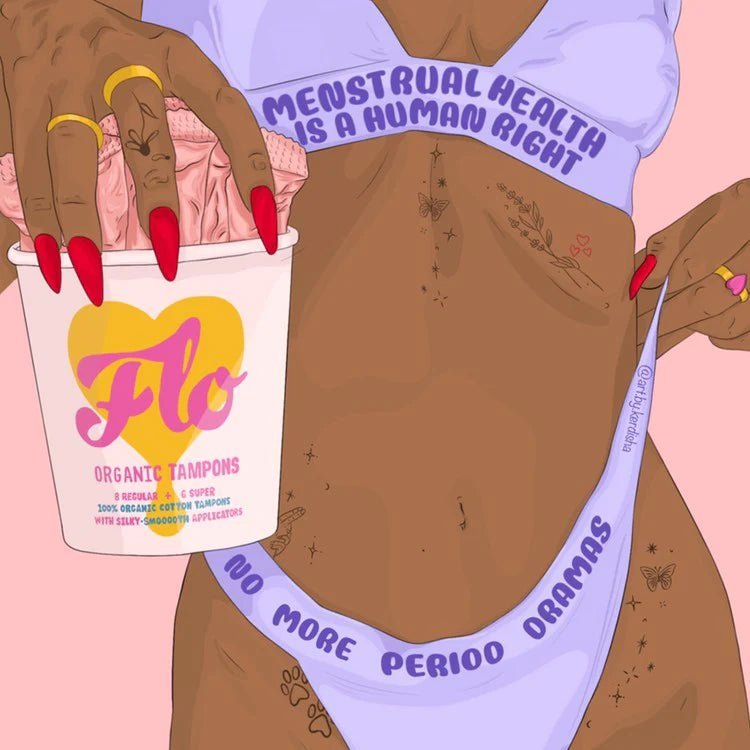 Eco Applicator Organic Cotton Tampons 8 Regular + 6 Super - Here We Flo - Feminine Sanitary Supplies - Eco Natural Products