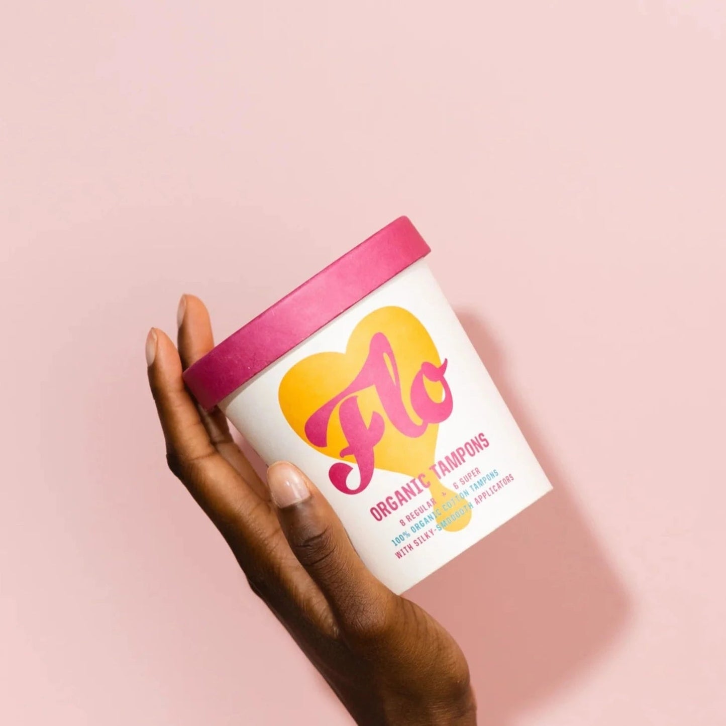 Eco Applicator Organic Cotton Tampons 8 Regular + 6 Super - Here We Flo - Feminine Sanitary Supplies - Eco Natural Products