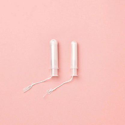 Eco Applicator Organic Cotton Tampons 8 Regular + 6 Super - Here We Flo - Feminine Sanitary Supplies - Eco Natural Products