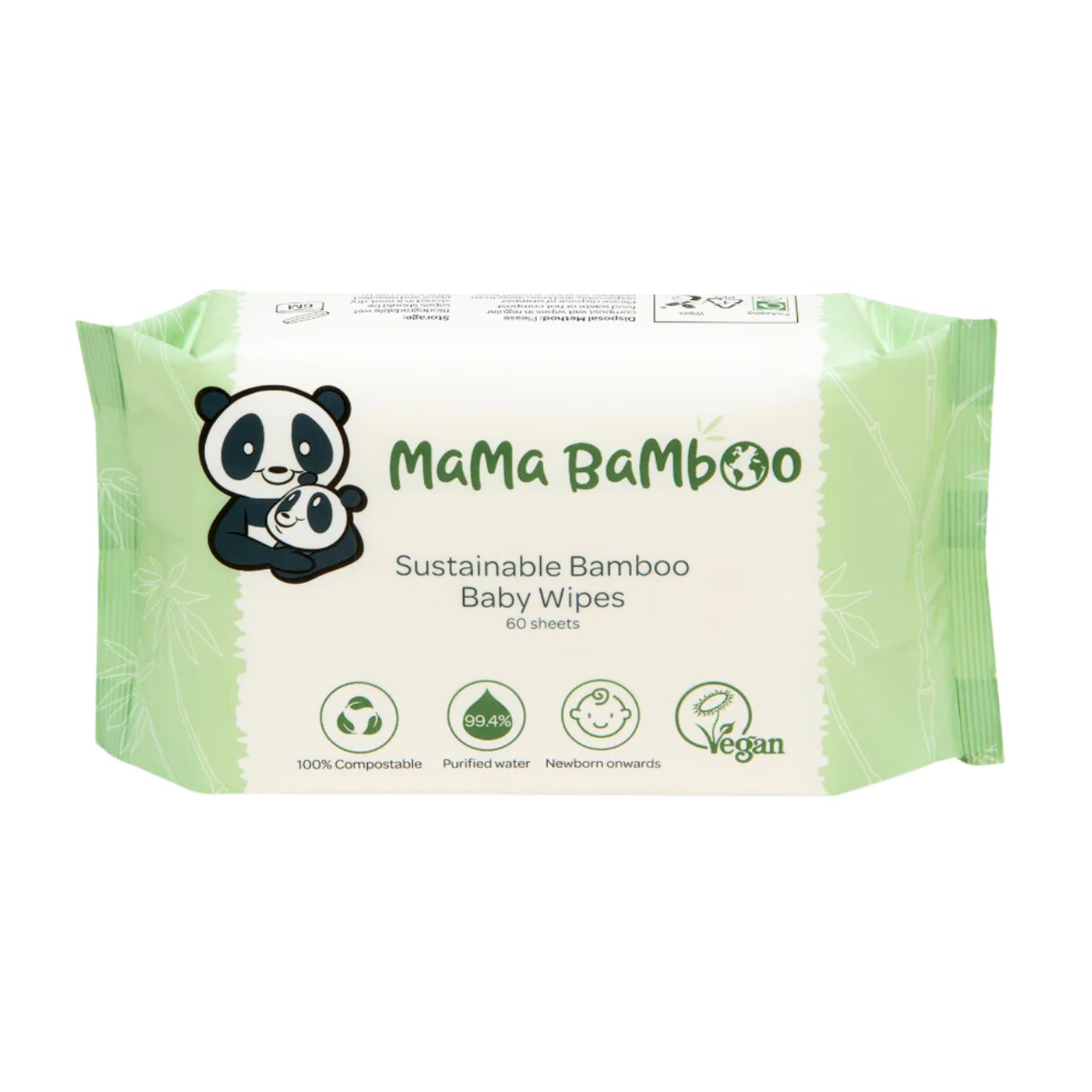 Eco Baby Wipes 360g - Mama Bamboo - Baby Wipes - Eco Natural Products