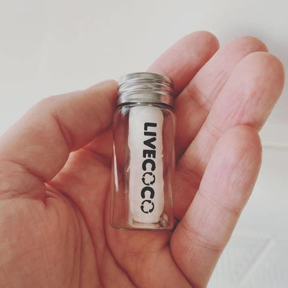 Eco Floss Glass Dispenser - LiveCoco - Dental Floss - Eco Natural Products