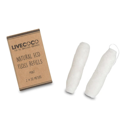 Eco Floss Refills 2 x 30m - LiveCoco - Dental Floss - Eco Natural Products